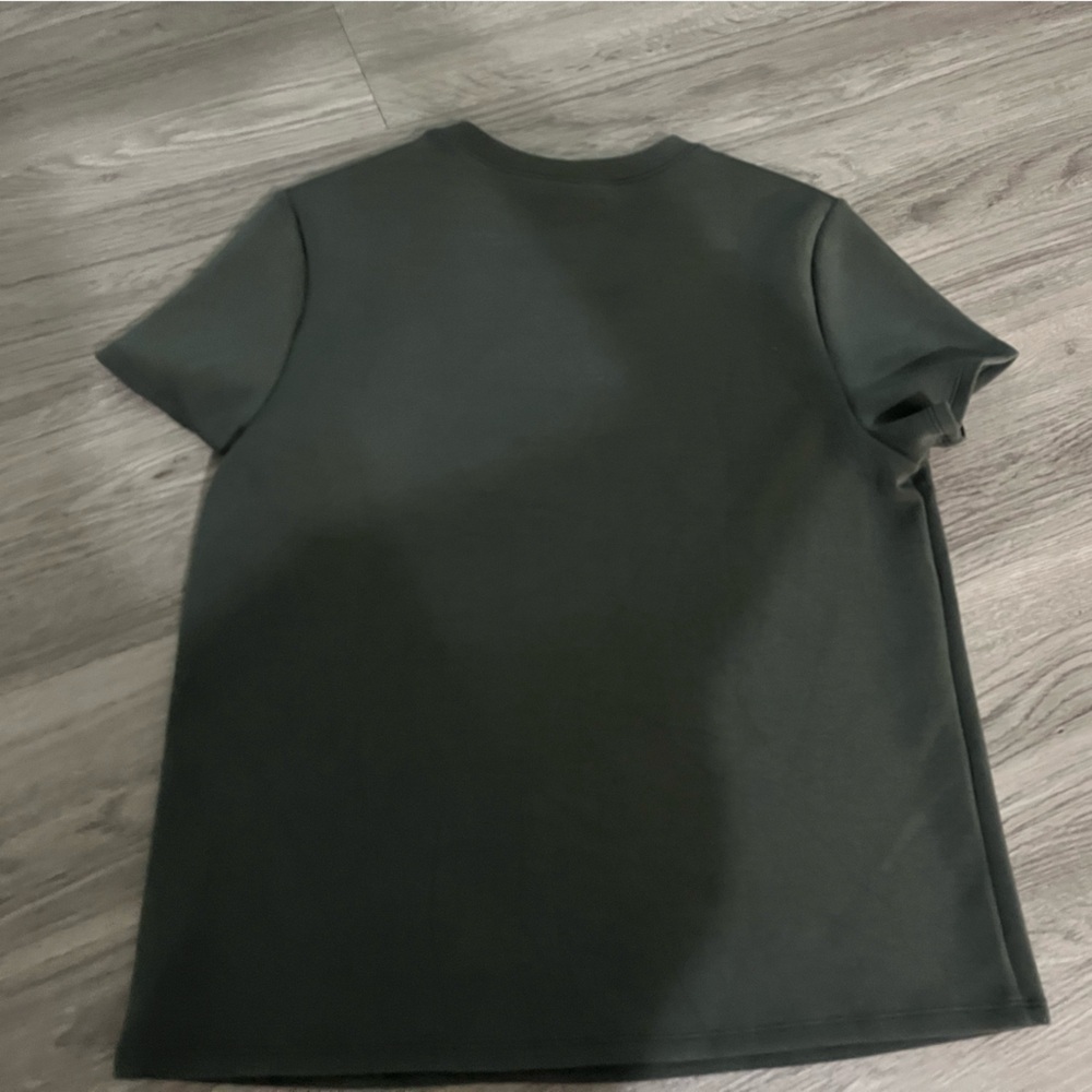 Spanx Cotton Crewneck Tee Olive Green - Picture 5 of 5